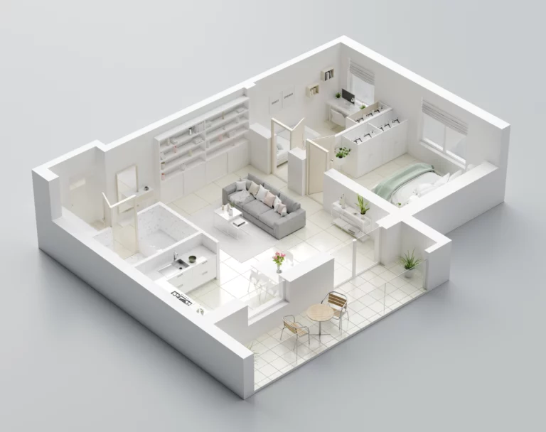 Plan 3D d'une villa réalisé par le Groupe Delaud
