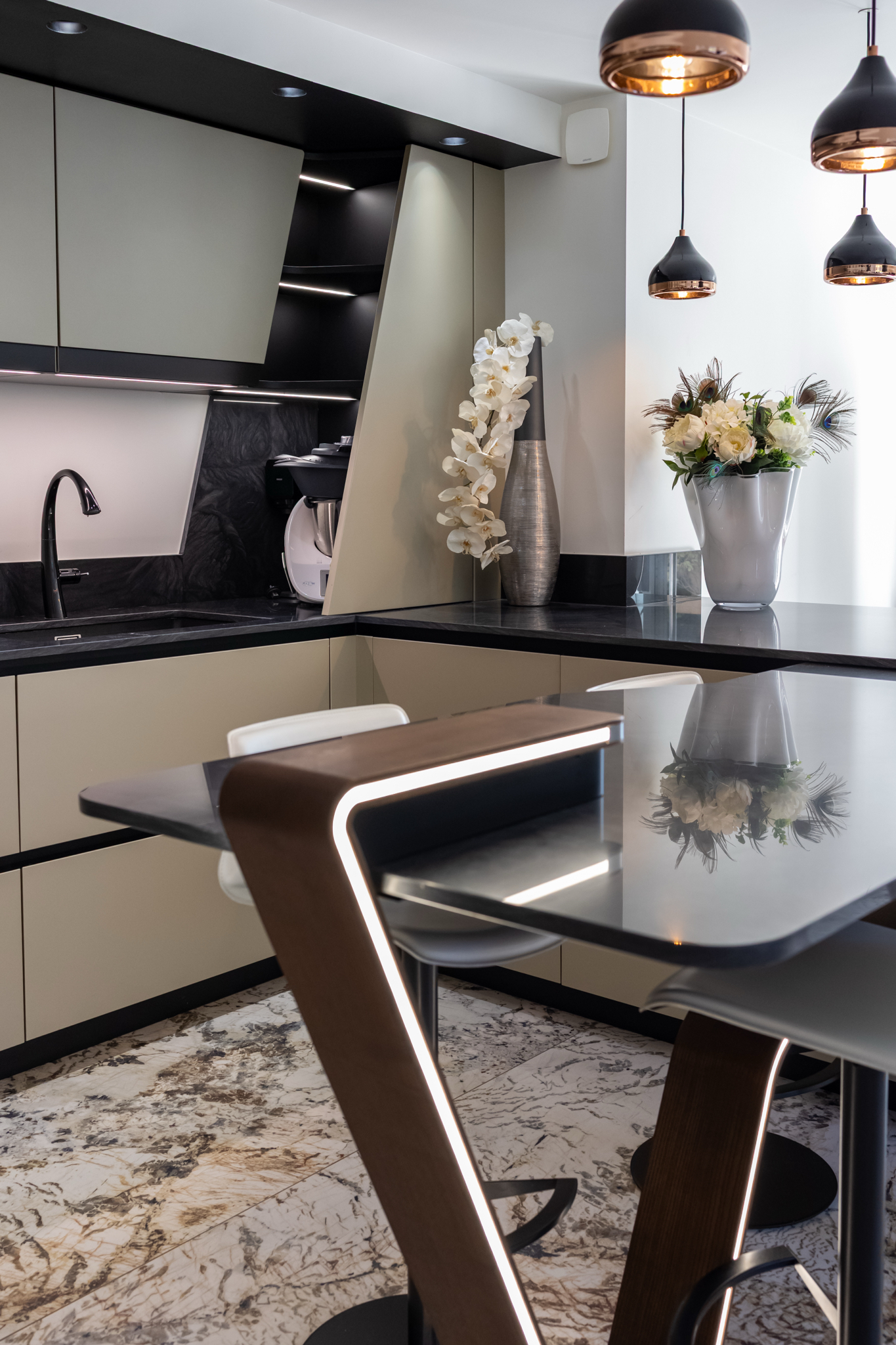 Rénovation complète et installation d'une cuisine haut de gamme Snaidero