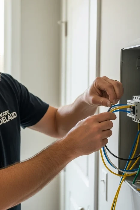 Chantier d'électricité et raccordement de tableau électrique à La Seyne-sur-Mer par le Groupe Delaud